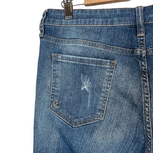 Kut from the Kloth Catherine Boyfriend Denim Shorts Women's 8 Bermuda - Picture 4 of 11